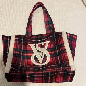 Victoria's Secret Plaid Tote with Logo